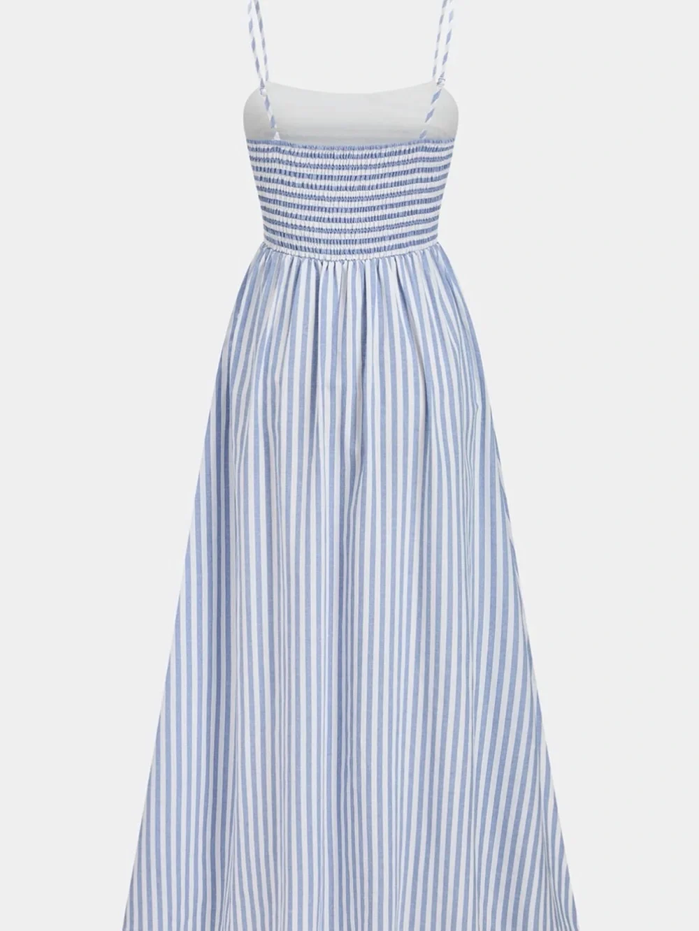 COMMENSE!! Striped Cutout Cotton Blend Cami Maxi Dress !!pockets - Picture 3 of 9